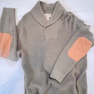 Duluth Trading Brigadier Shawl Collar Cable Knit Sweater Wool Blend Mens Large